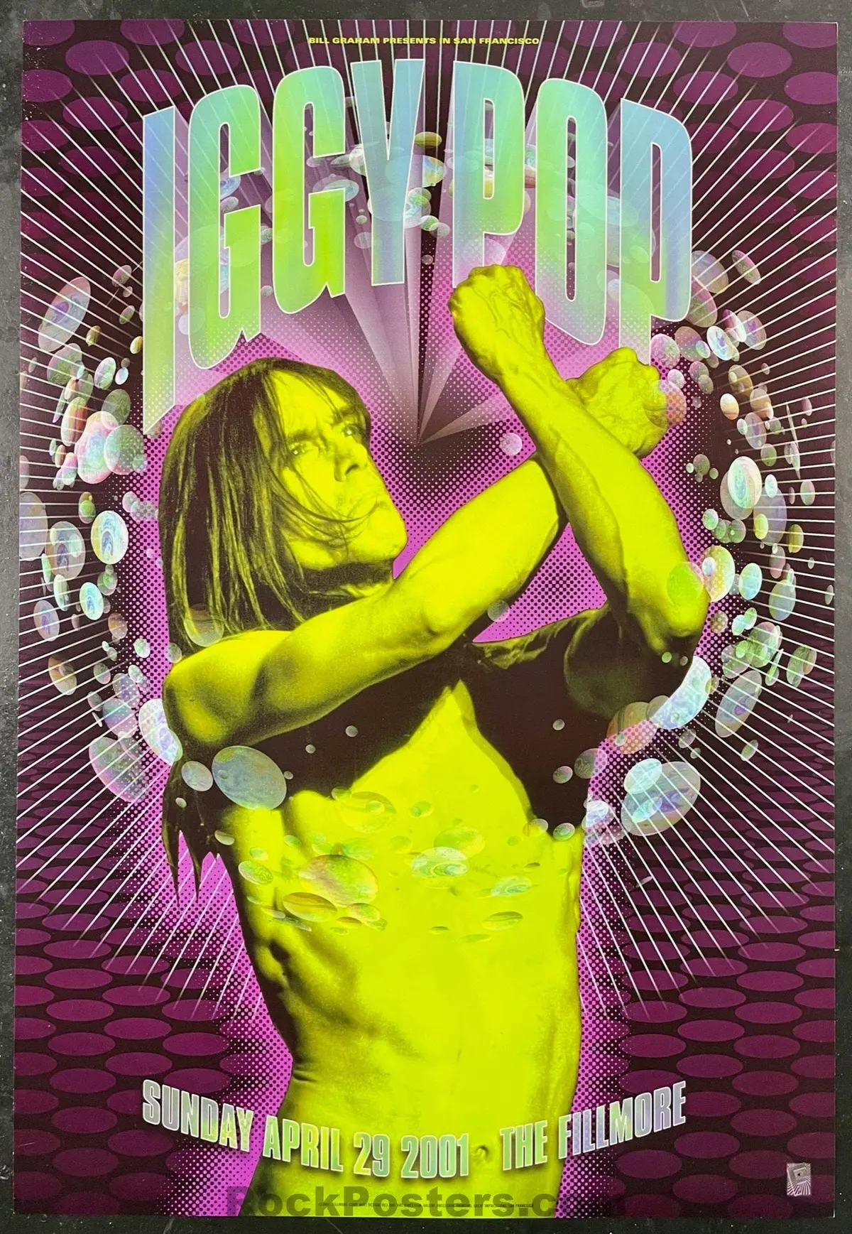 Auction - Iggy Pop - Nf-32 & Nf-457 - Rex Ray - The Fillmore - 1988 & 2001 Concert Posters - Near Mint 2