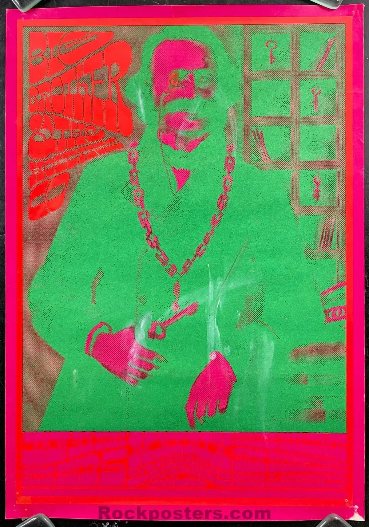 Auction - Neon Rose 4 - Big Brother Janis Joplin - Victor Moscoso - 1967  Poster - The Matrix - Very Good 1