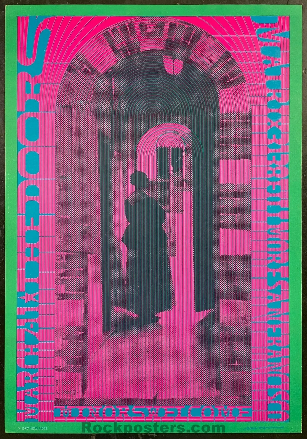 Auction - Neon Rose 10 - The Doors - Victor Moscoso - 1967 Poster - The Matrix - Near Mint Minus 1