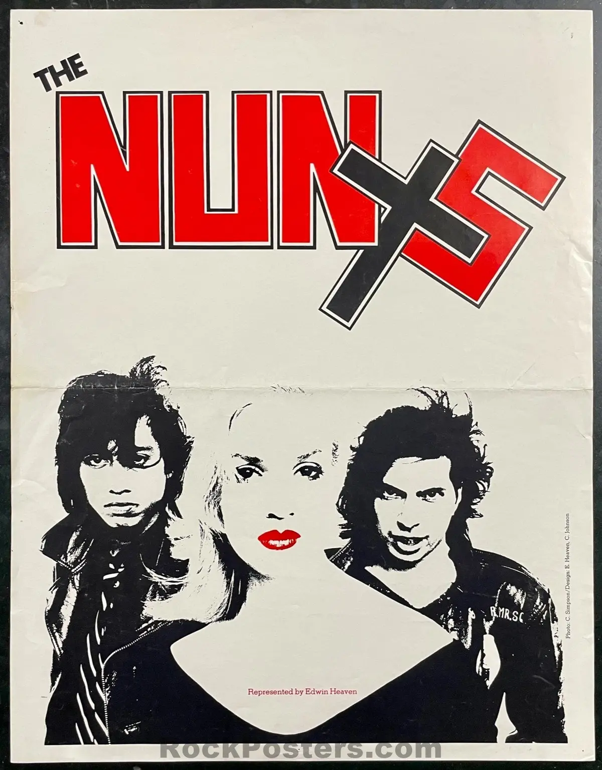 Auction - The Nuns - Sf Punk Rock -  1977 Promotional Poster - Excellent 1