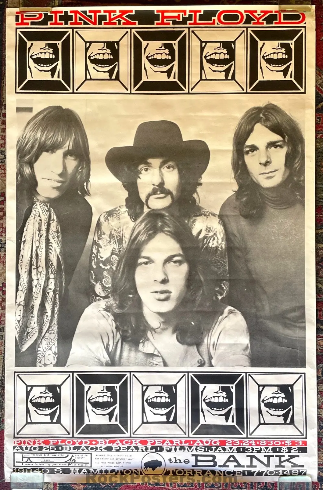 Auction - Aor 3.93 Alt. - Pink Floyd - 1980S Poster - The Bank  - Excellent 1