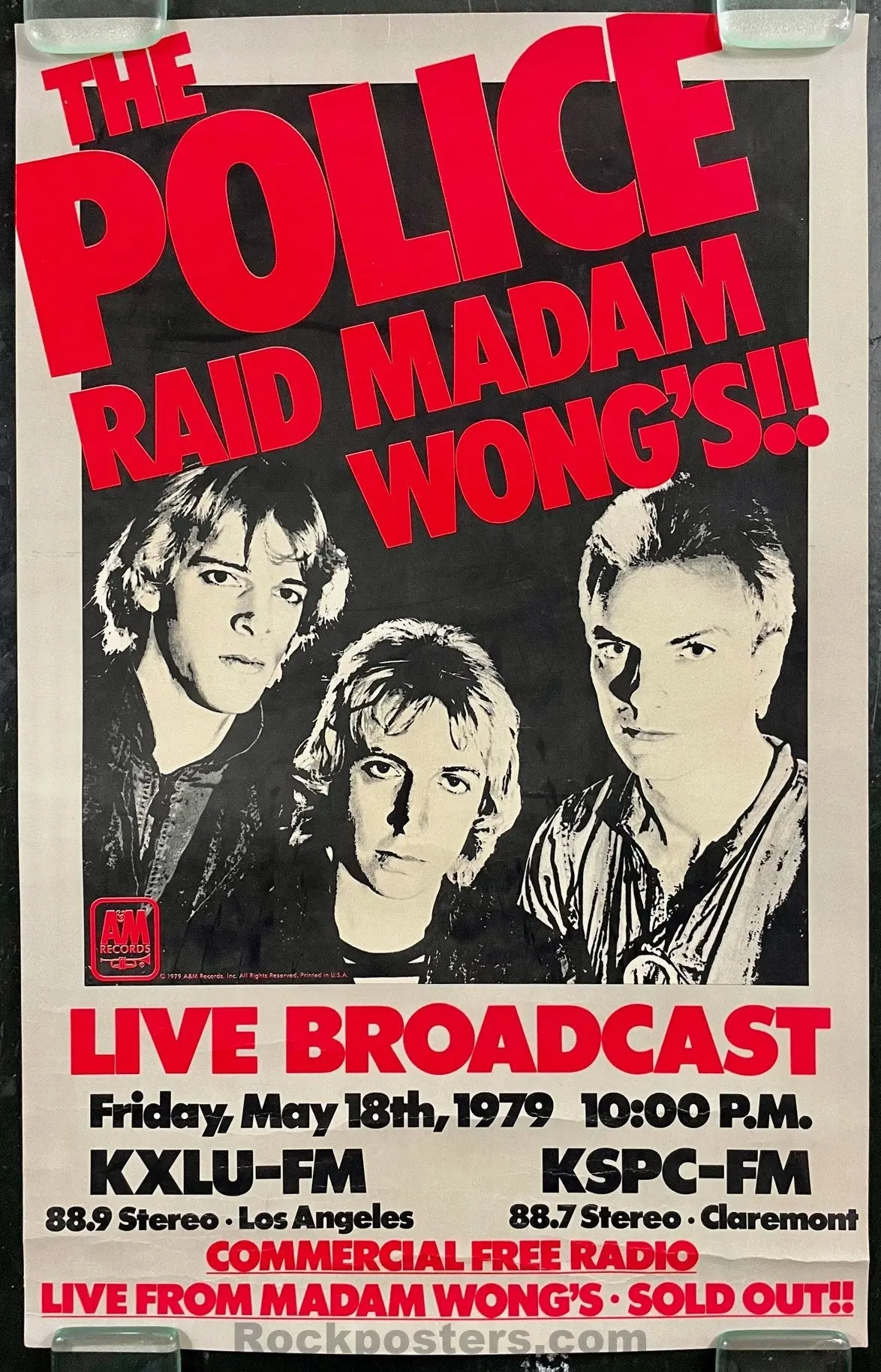 Auction - The Police - 1979 Concert Poster -  Madam Wong's La - Excellent 1