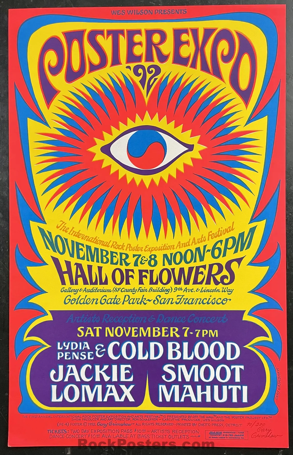 Auction - Poster Expo '92 - Gary Grimshaw Signed - 1992 Poster - San Francisco - Near Mint Minus 1