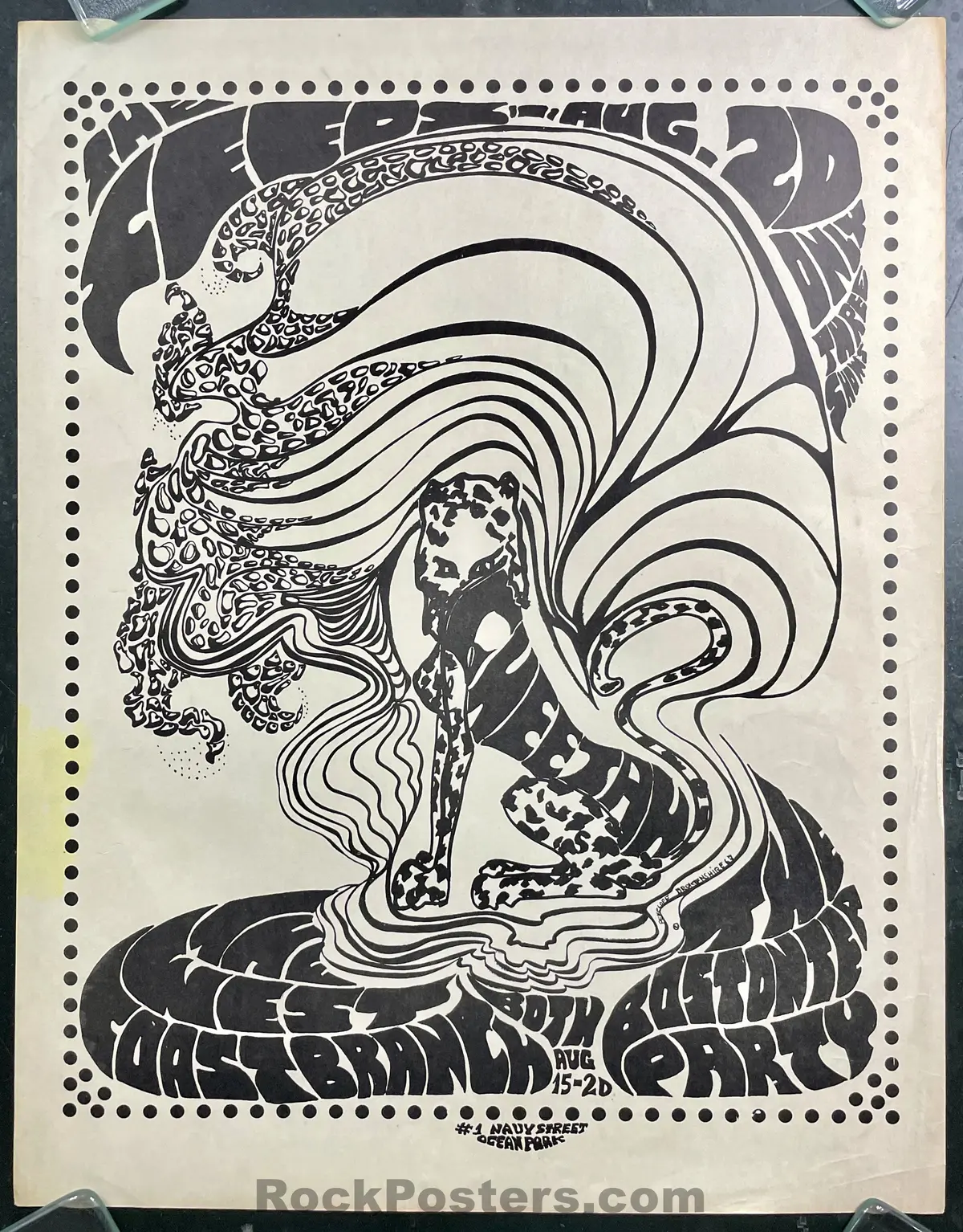 Auction - The Seeds - 1967 Poster - La Cheetah - Excellent 1