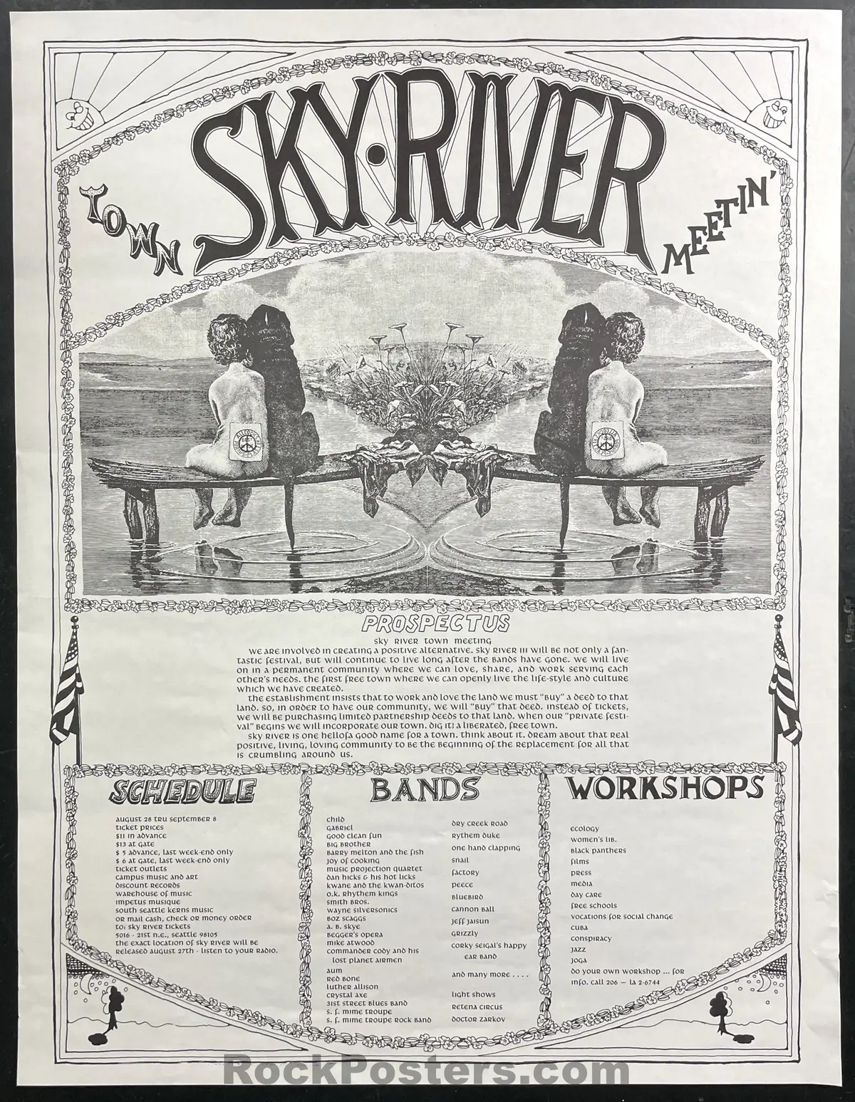 Auction - Sky River - 1970 Prospectus Poster - Wa State - Excellent 1