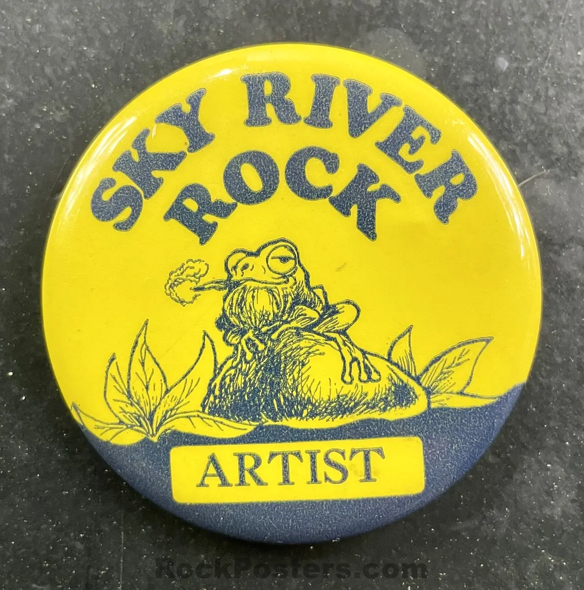 Auction - Sky River Festival - 1969 - Artist Backstage Button Pass - Excellent 1