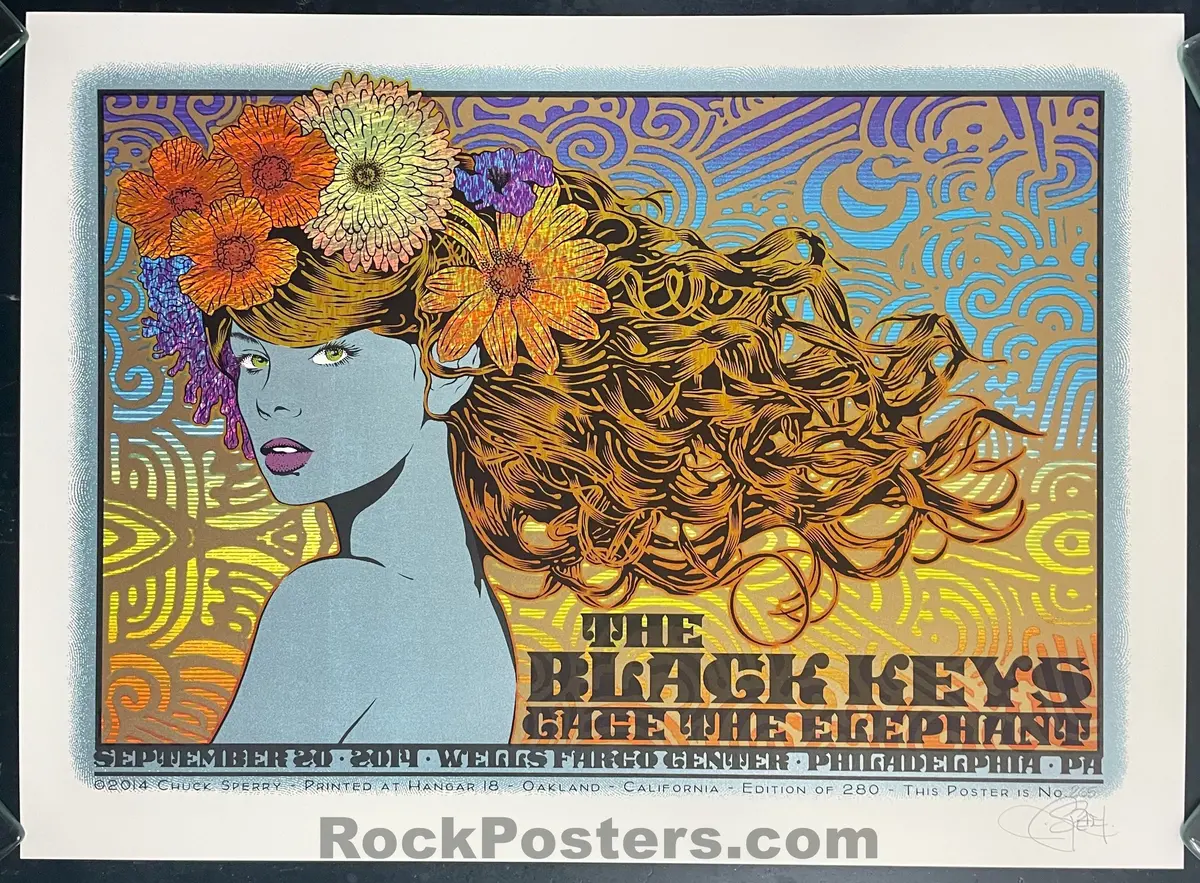 Auction - Chuck Sperry - Black Keys -  Philadelphia '14 - 1St Edition - Mint 1