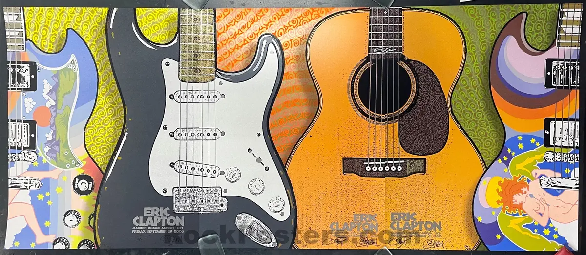Auction - Eric Clapton - New York City '06 - Chuck Sperry - Triptych Poster Set - Near Mint 1