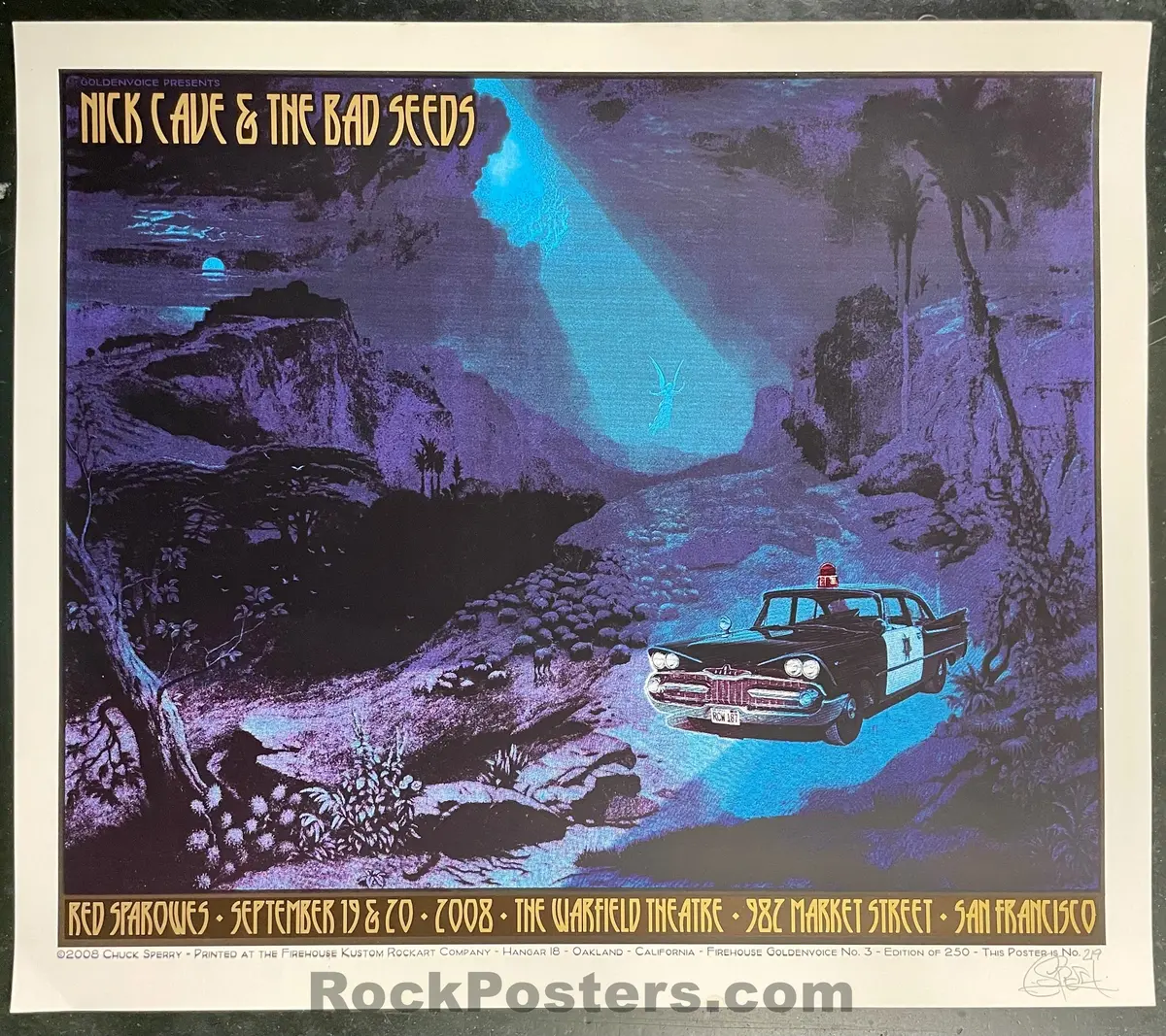 Auction - Chuck Sperry - Nick Cave & The Bad Seeds - San Francisco '08 - 1St Edition Silkscreen - Excellent 1