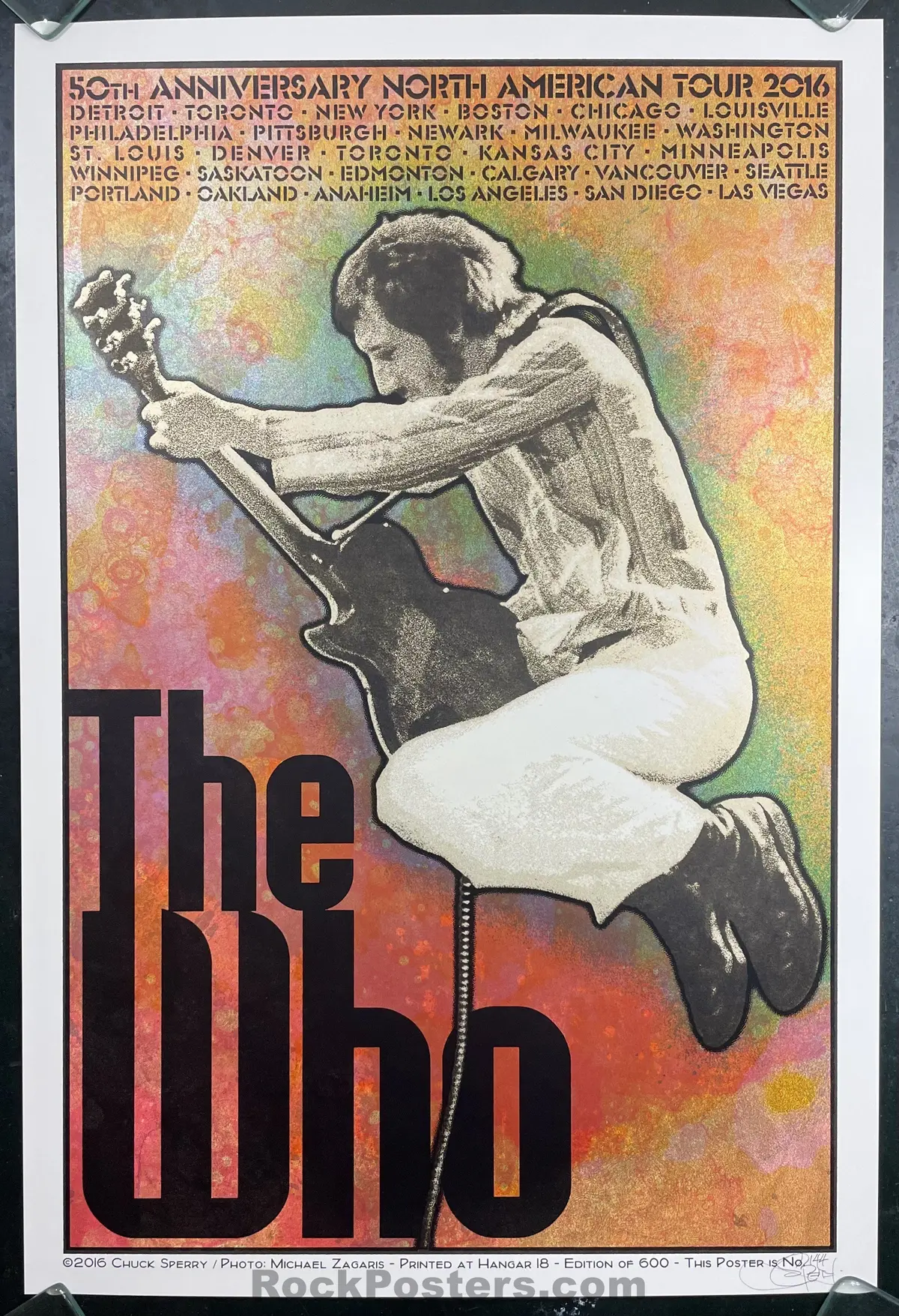 Auction - The Who - Pete Townshend - 50Th Anniversary Tour '16 - Chuck Sperry -  Mint 1