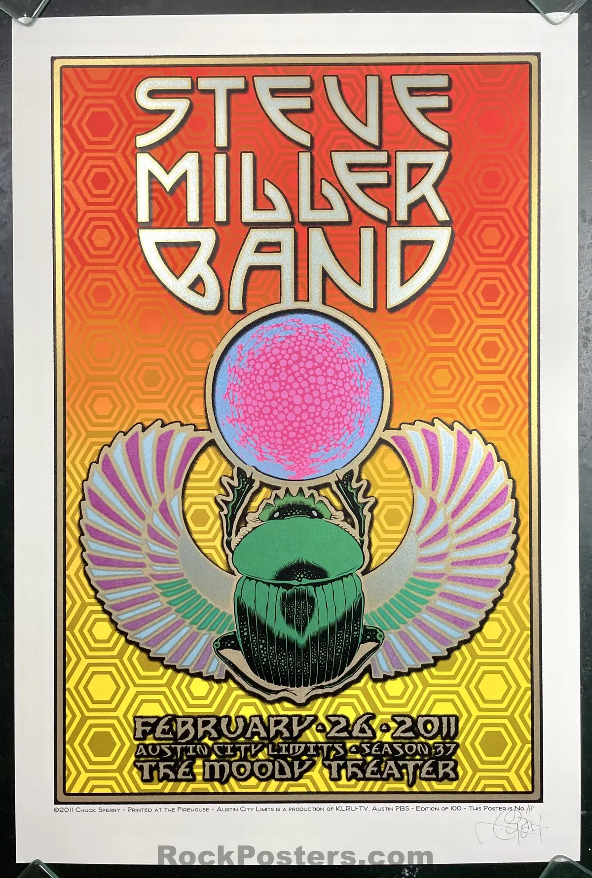 Auction - Steve Miller Band - Austin '11 - Chuck Sperry - 1St Edition - Mint 1