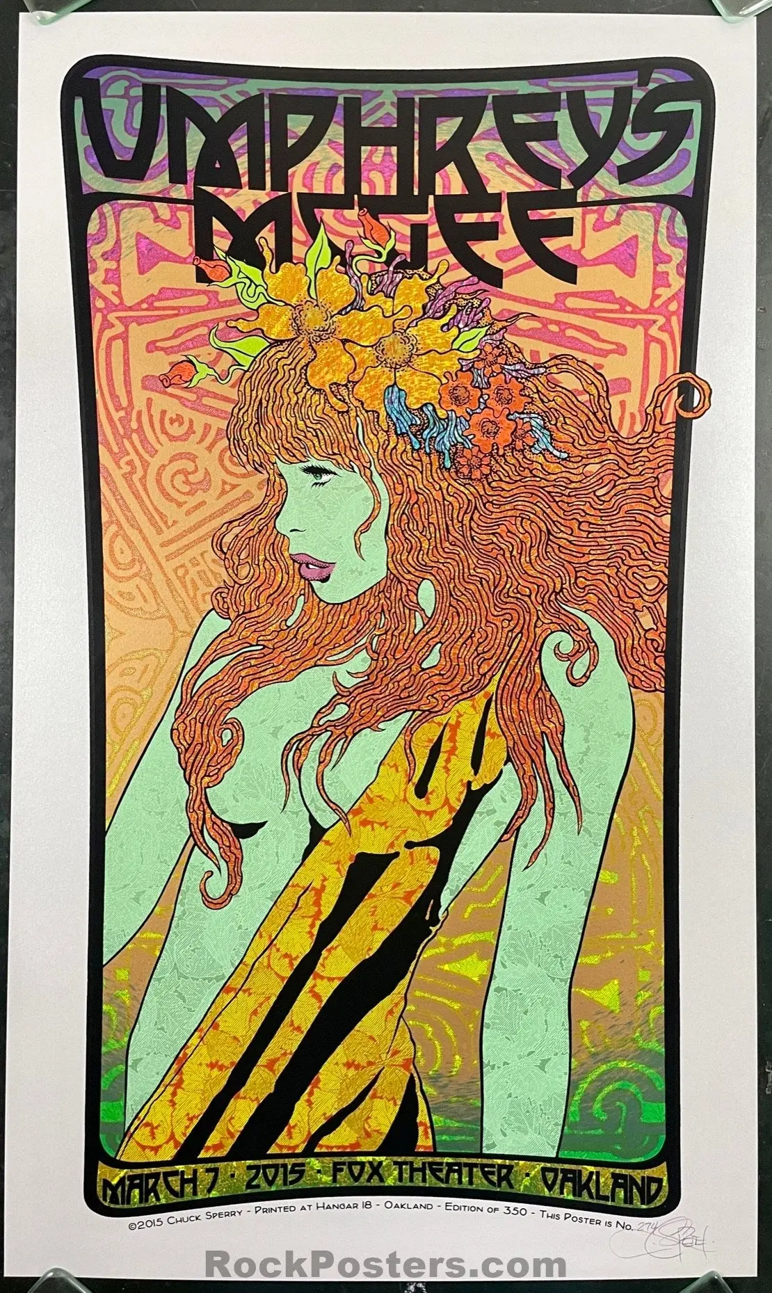 Auction - Umphrey's Mcgee - Oakland '15 - Chuck Sperry - 1St Edition - Mint 1