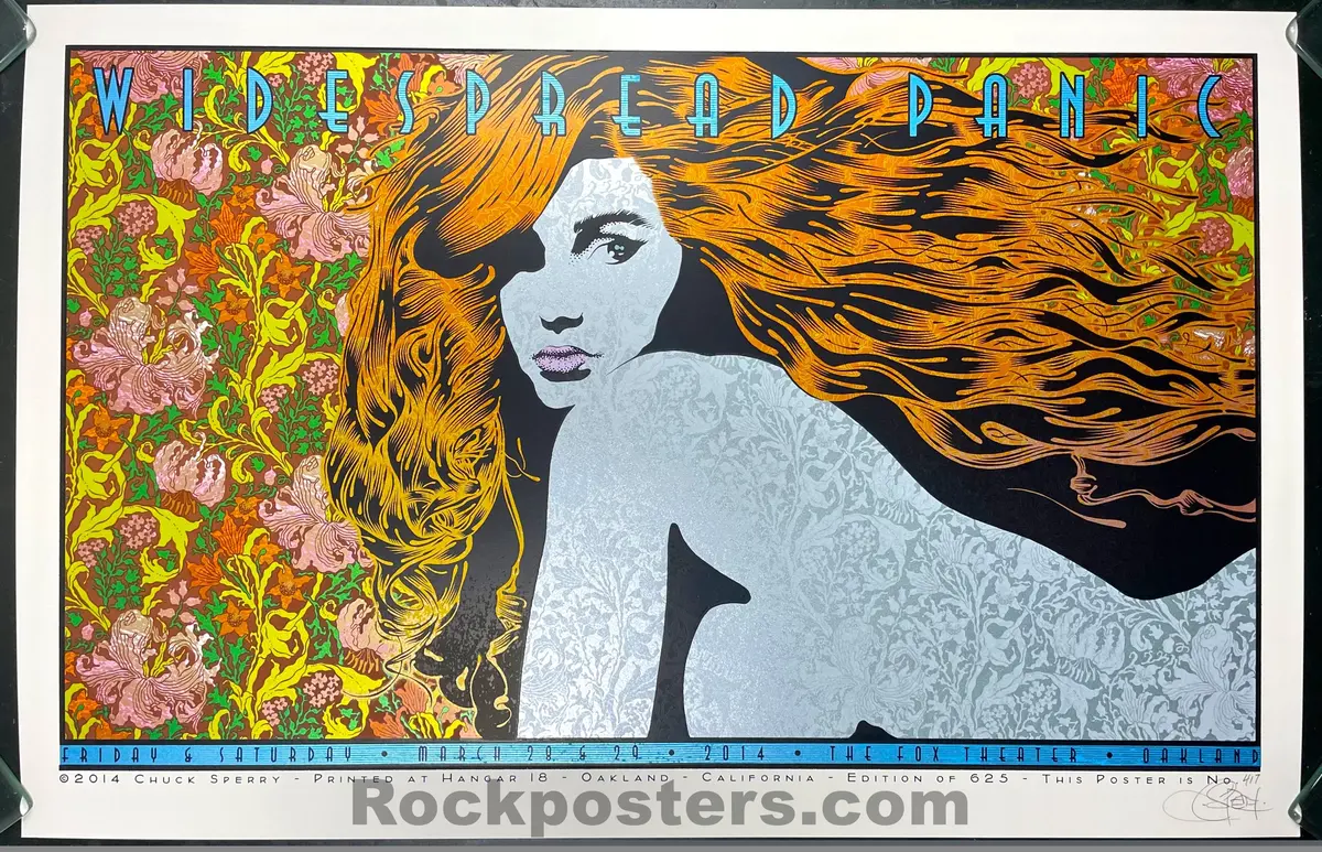 Auction - Widespread Panic - Oakland '14 - Chuck Sperry - 1St Edition - Mint 1