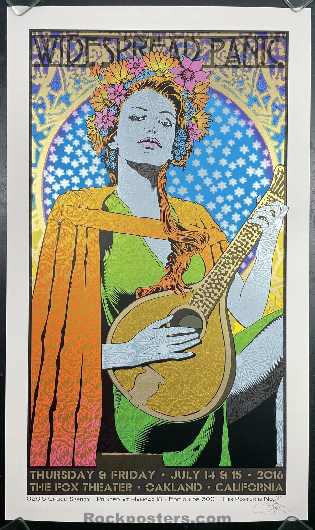 Auction - Widespread Panic - Oakland '16 - Chuck Sperry - Artist Edition - Mint 1