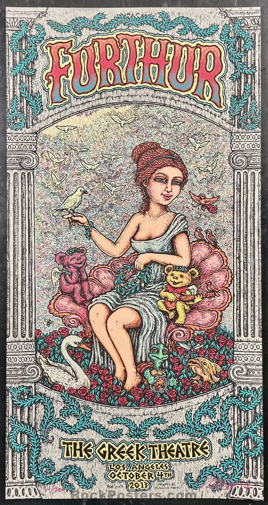 Auction - Furthur - 3 Poster Set - Marc Spusta - Greek Theatre - Los Angeles '13 - Mint 2