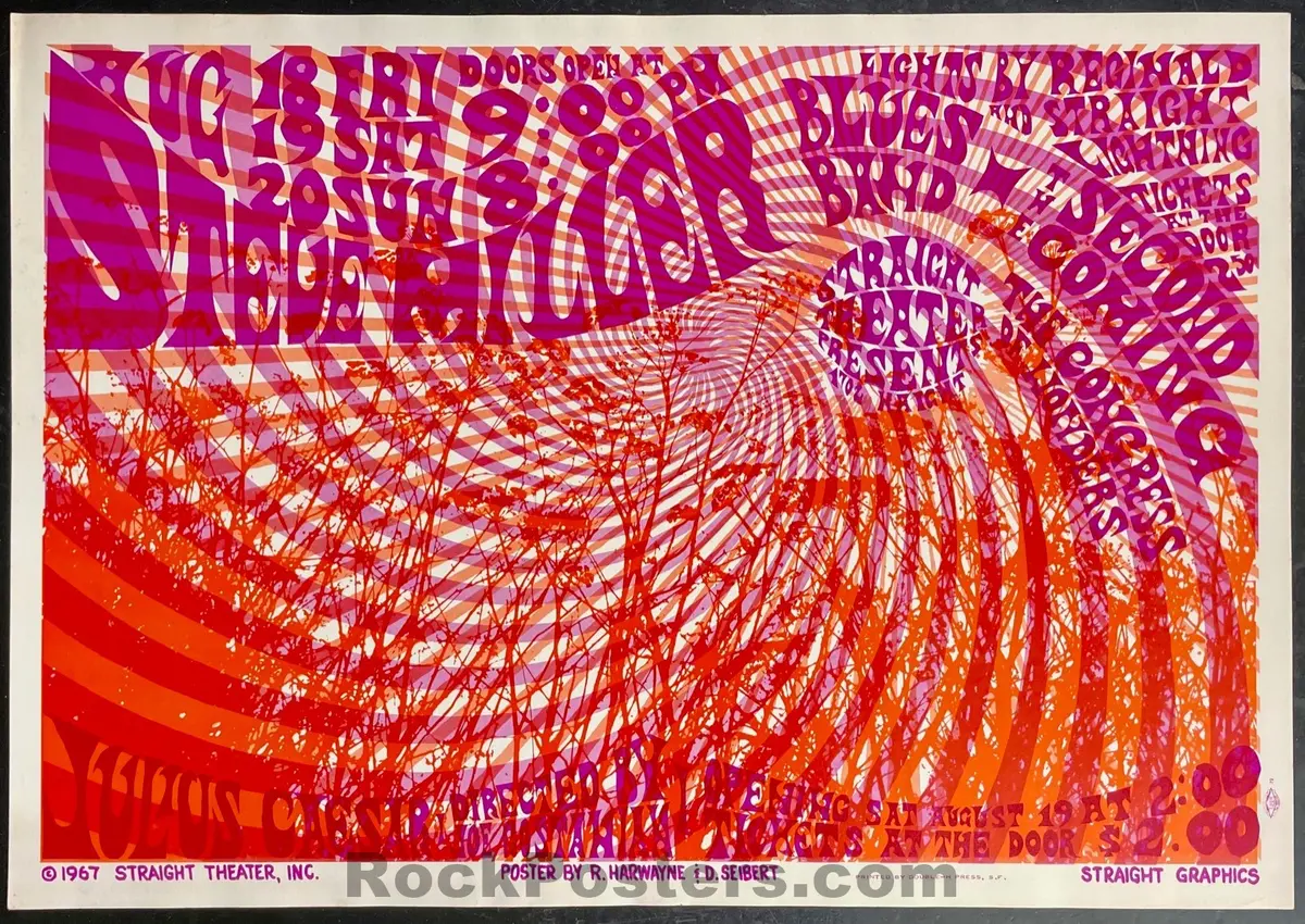 Auction - Steve Miller - Straight Theater - 1967 Poster - Near Mint Minus 1