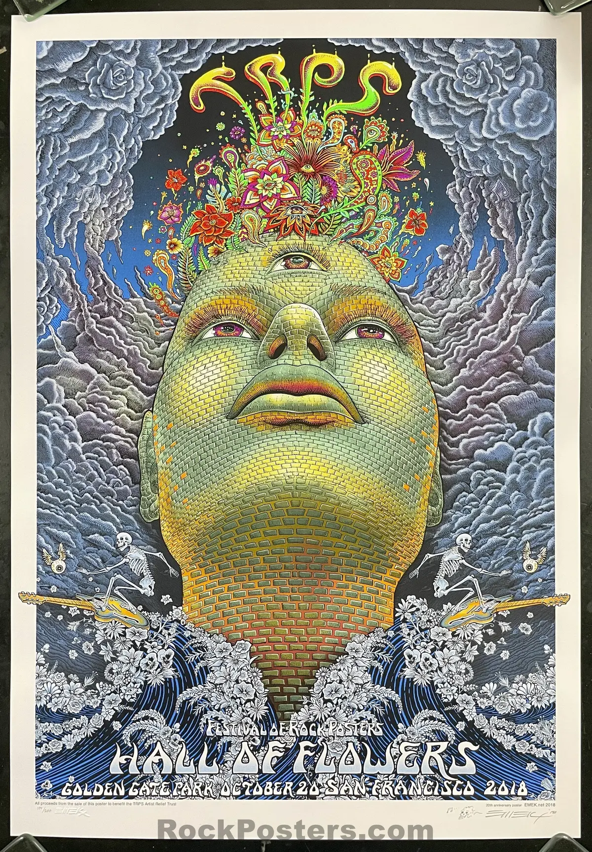 Auction - Emek - Trps - The Rock Poster Society - San Francisco '18 - 1St Edition Silkscreen - Mint 1