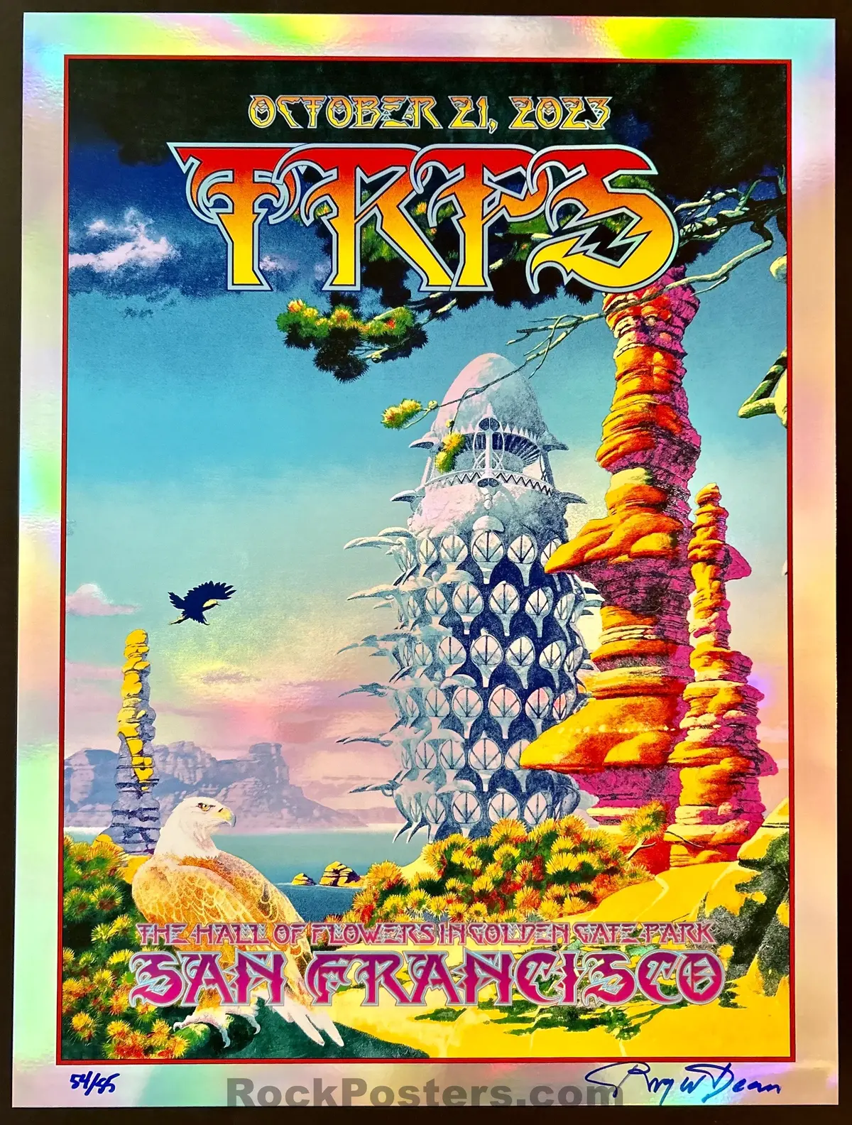 Auction - The Rock Poster Society - Trps '23 - Roger Dean - Foil Variant Edition - Mint 1