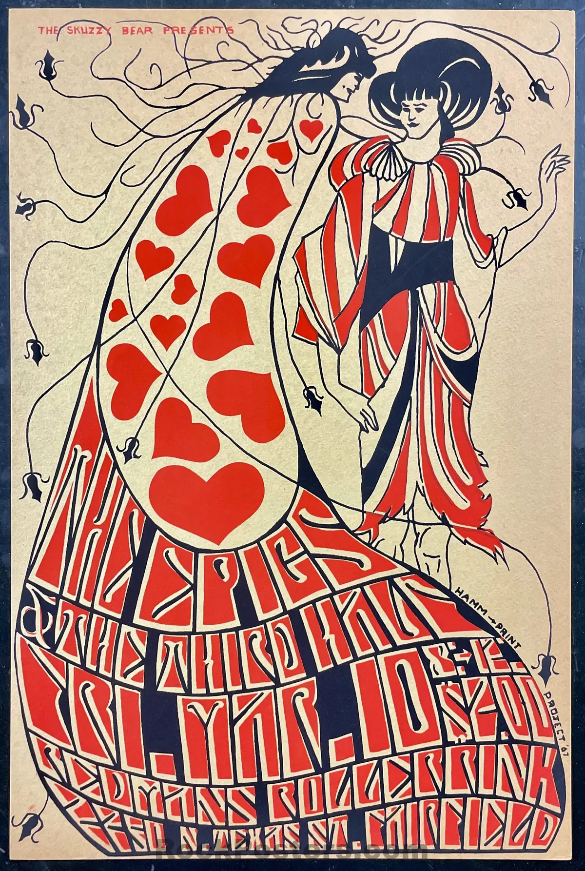 Auction - Psychedelic - The Third Half - 1967 Poster - Fairfield, Ca - Near Mint 1