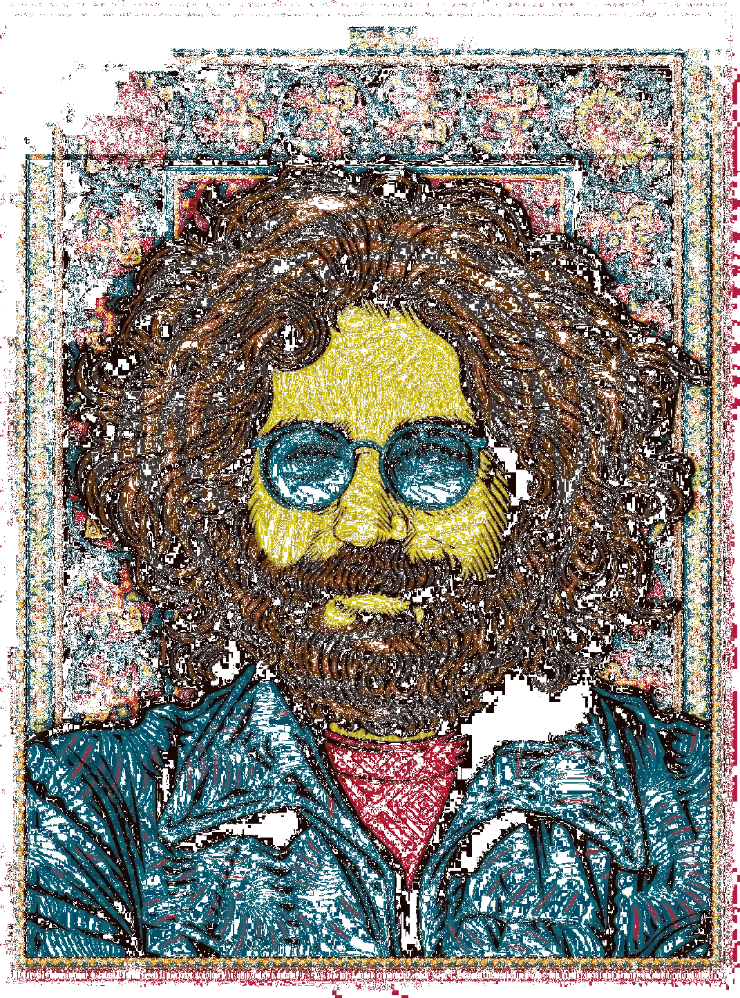 Auction - Jerry Garcia - Standing On The Moon '23 - Todd Slater - Ramble On Rose - Lenticular Edition Poster - Mint 1