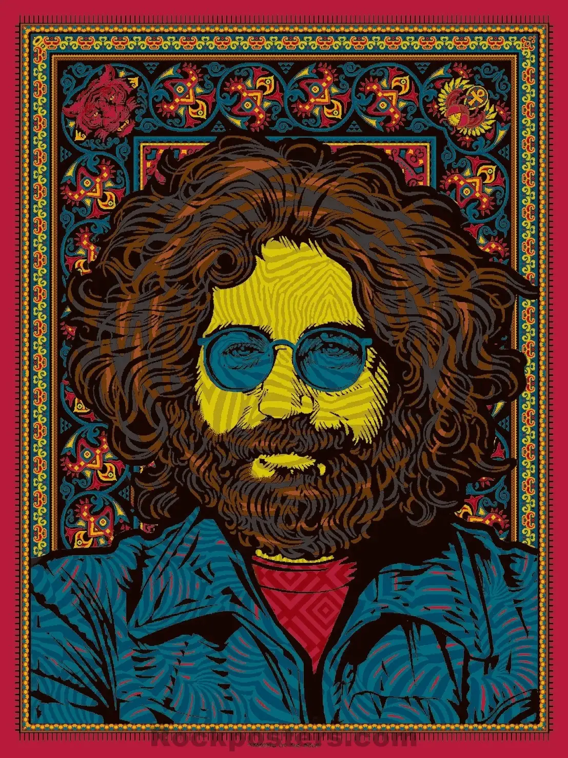 Auction - Jerry Garcia - Standing On The Moon '23 - Todd Slater - Ramble On Rose - Lenticular Edition Poster - Mint 2
