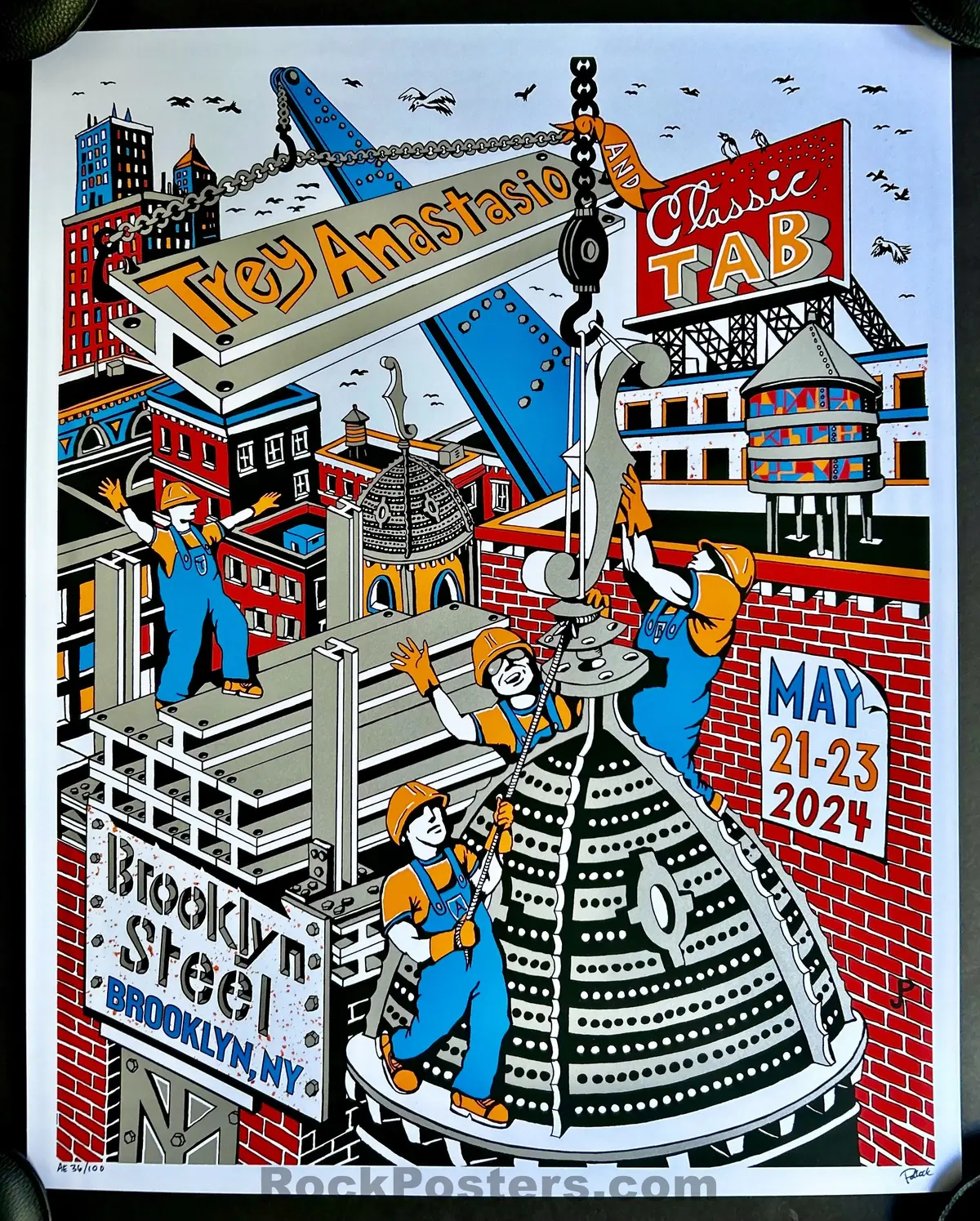 Auction - Trey Anastasio Band/Phish - Brooklyn '24 - Jim Pollock - Artist Edition Of 100 - Mint 1