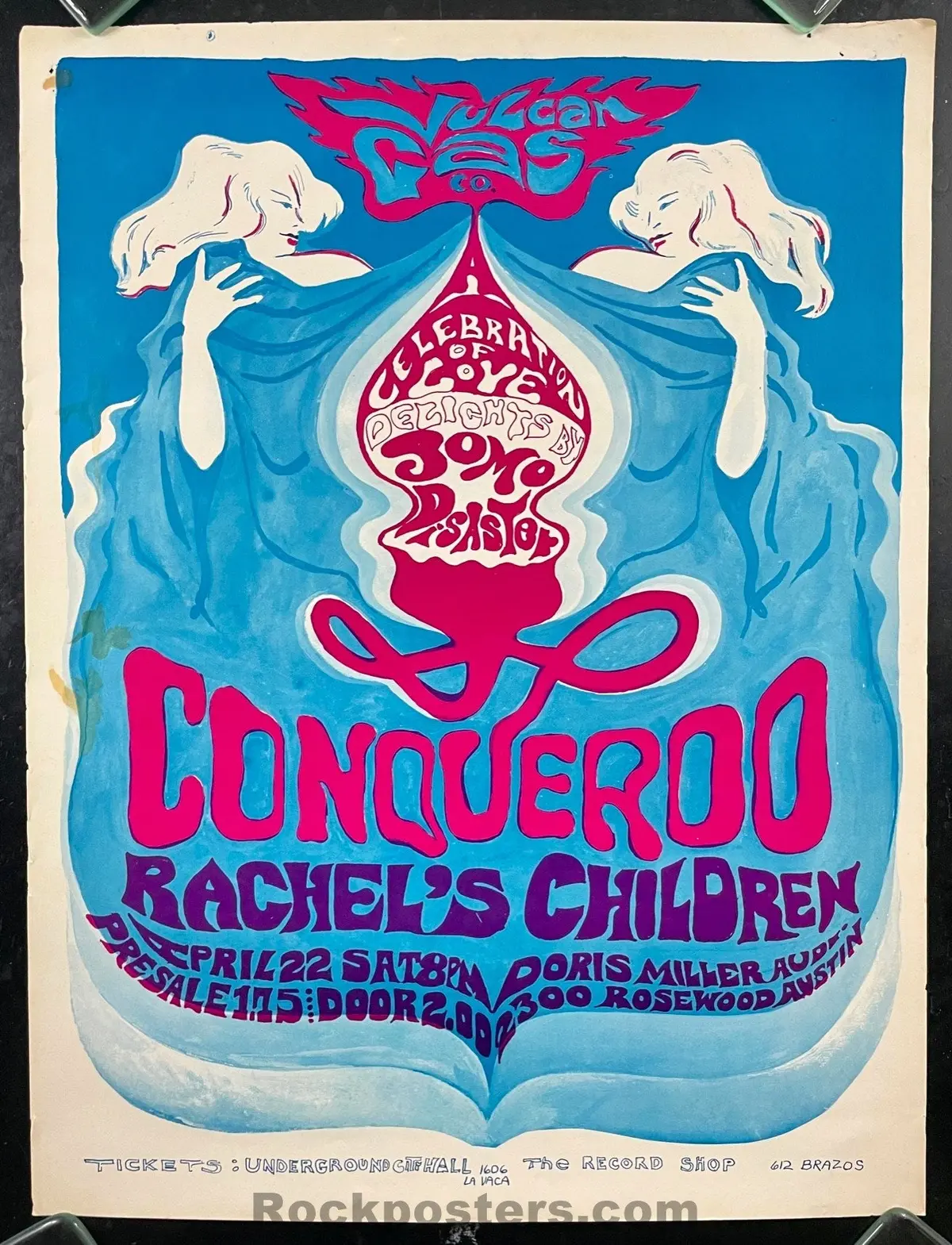 Auction - Vulcan Gas Company - 1St Show - Terry Holoman - 1967 Poster - Excellent 1