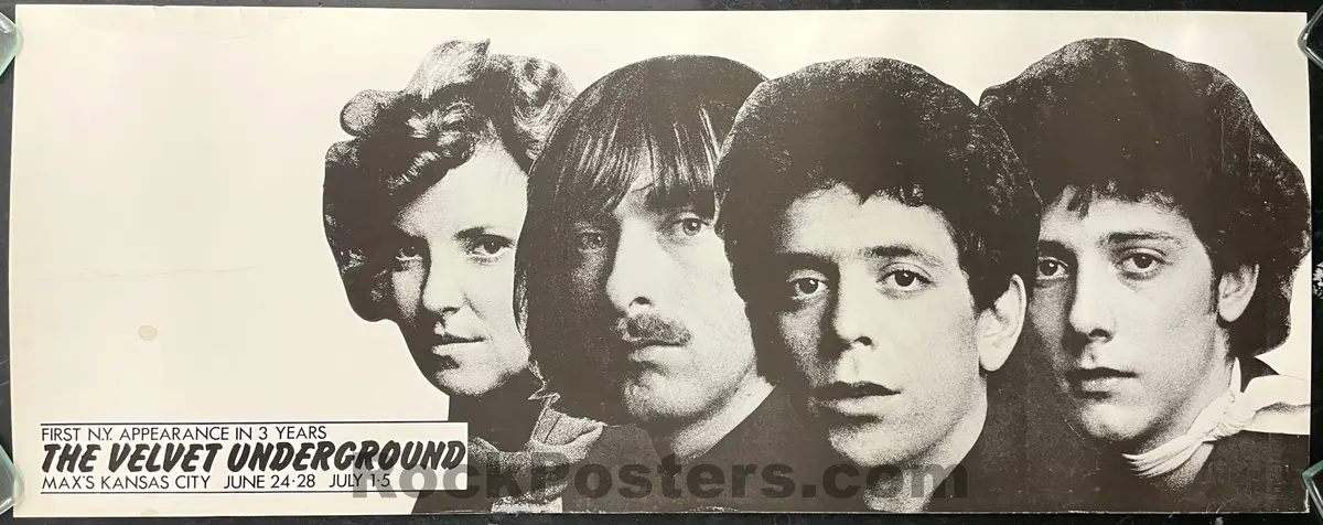 Auction - Velvet Underground - Steve Nelson - 2Nd Print Poster - Max’S Kansas City - Very Good 1