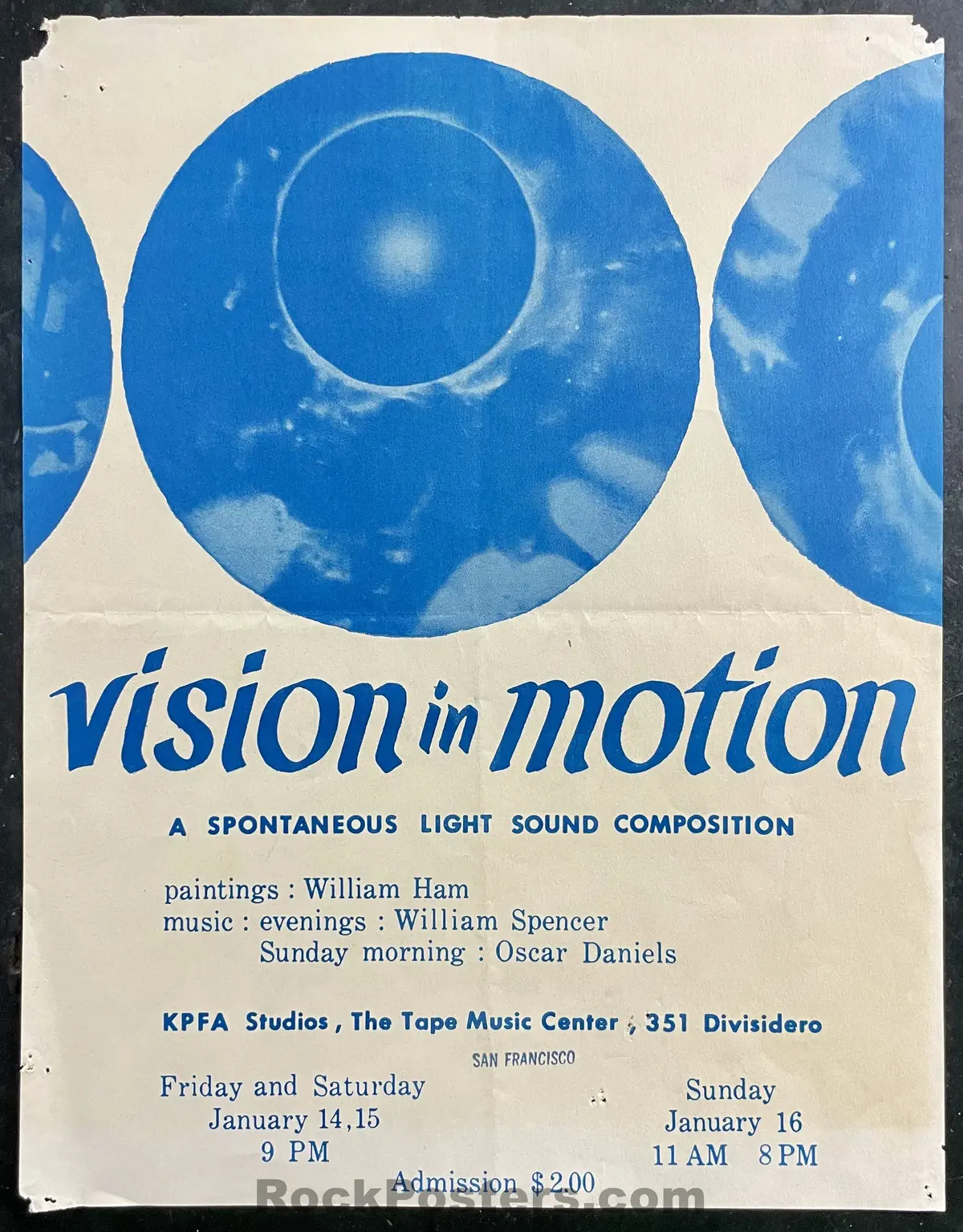 Auction - Bill Ham Light Show - Kpfa Event - 1966 Handbill - Rough 1