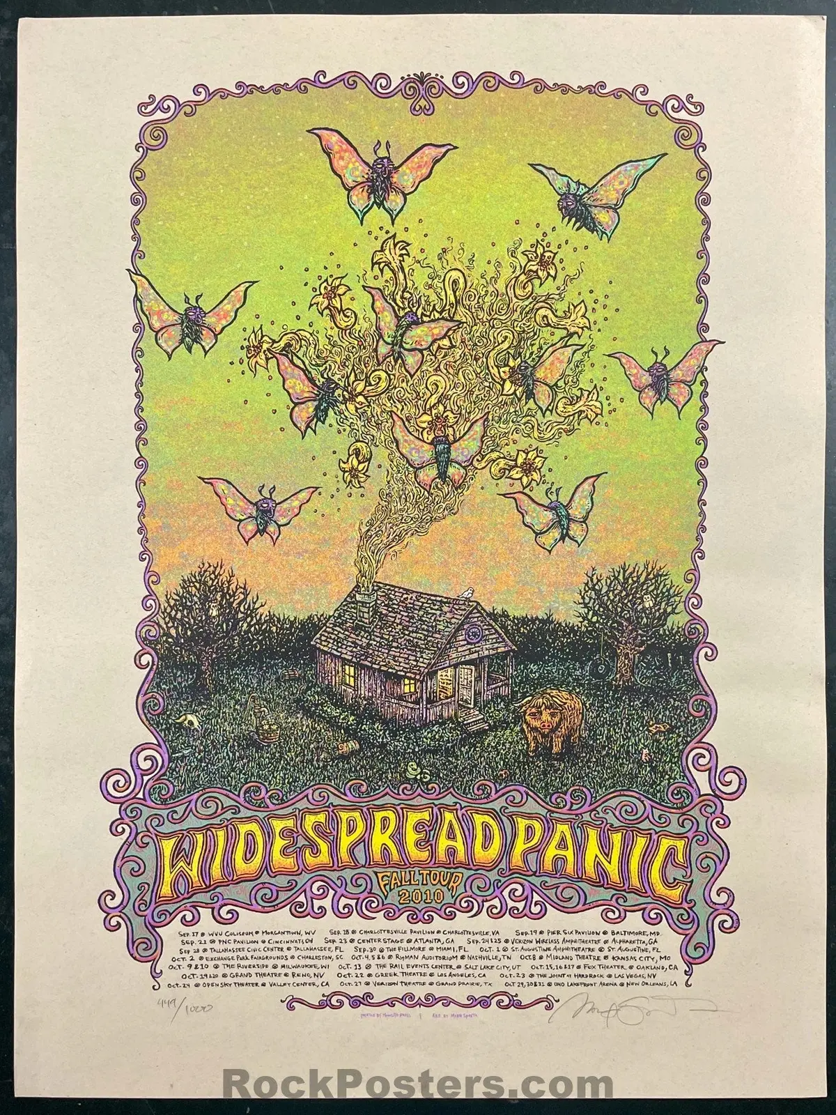 Auction -  Widespread Panic - Fall Tour '10 - Marq Spusta - Show Edition - Near Mint Minus 1