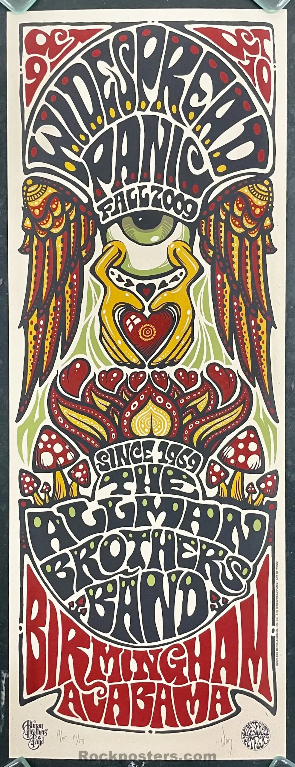 Auction - Widespread Panic - Allman Brothers Band - Birmingham '09 - Jeff Wood - Artist Edition - Mint 1
