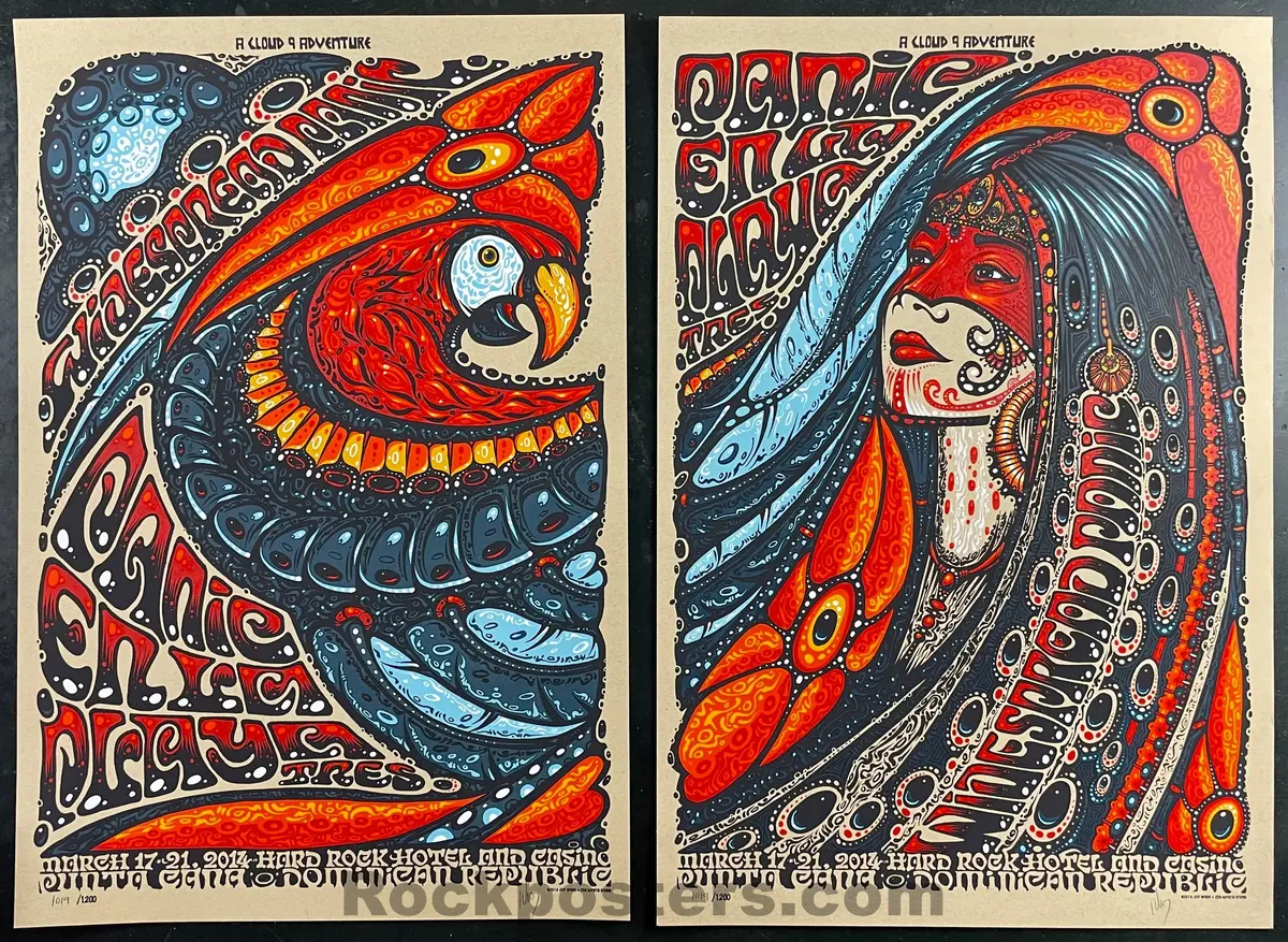 Auction - Widespread Panic - Punta Cana Tres '14 - Jeff Wood - Cut Set Edition - Mint/Near Mint 1