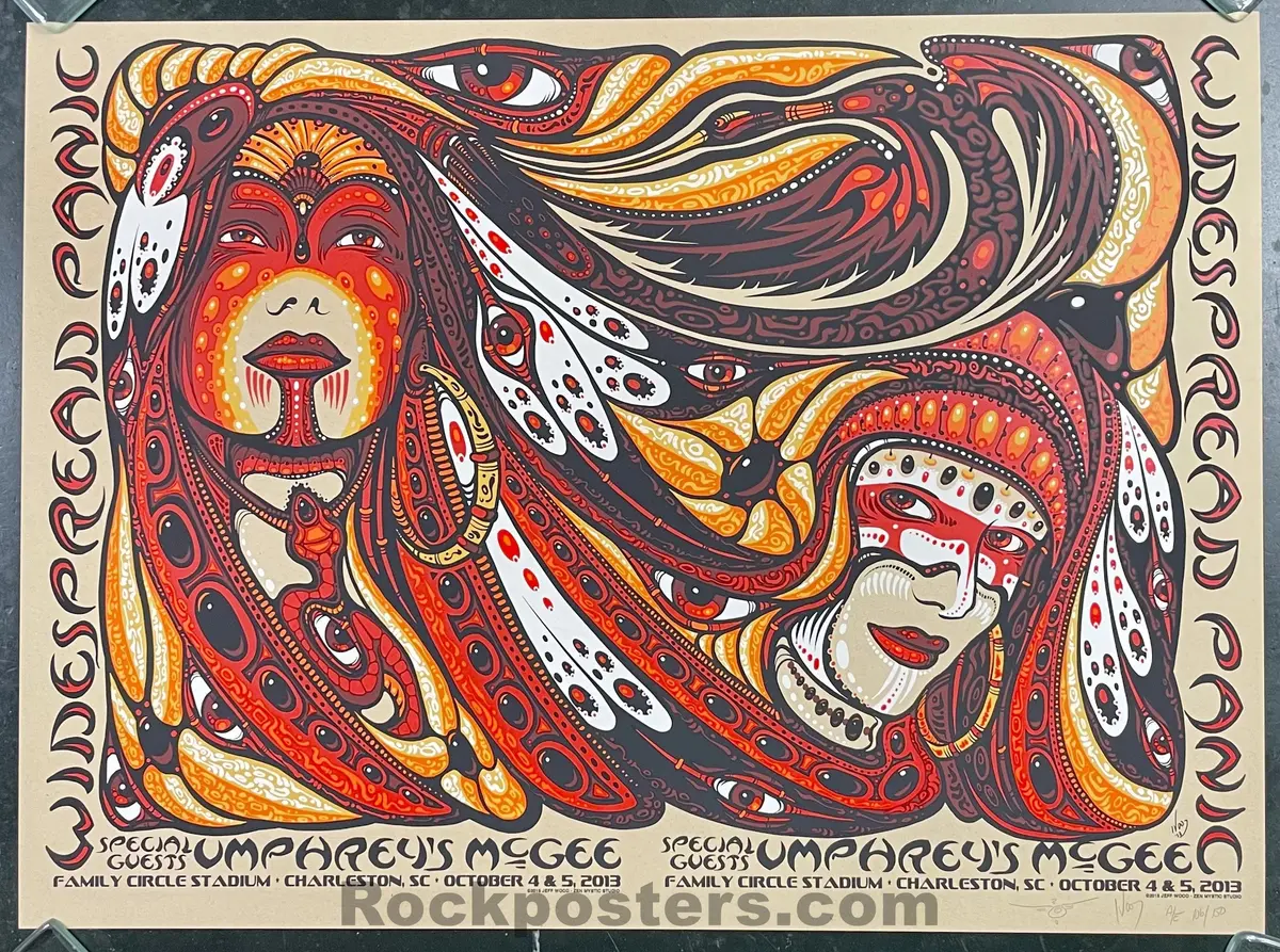 Auction - Widespread Panic - Umphrey's Mcgee - Charleston '13 - Jeff Wood - Uncut Artist Edition - Mint 1