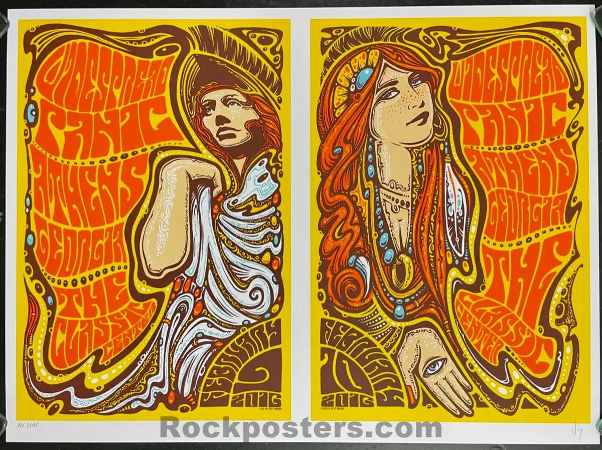 Auction -  Widespread Panic - Athens '16 - Jeff Wood - Uncut Artist Edition - Mint 1