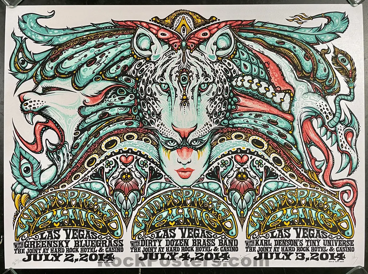 Auction - Widespread Panic - Las Vegas '14 - Jeff Wood - Uncut Ice Silver Edition - Mint 1