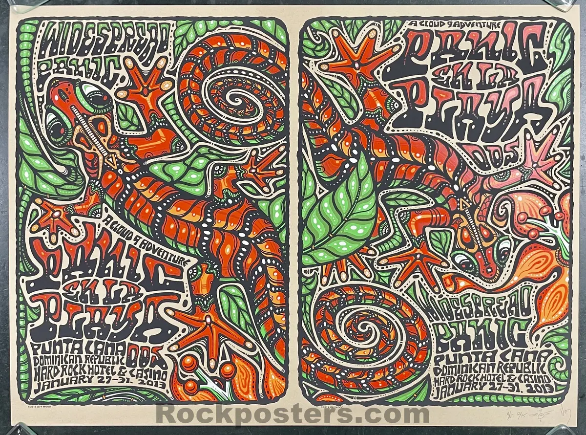 Auction - Widespread Panic - Punta Cana Dos '13 - Jeff Wood - Uncut Artist Edition - Mint 1