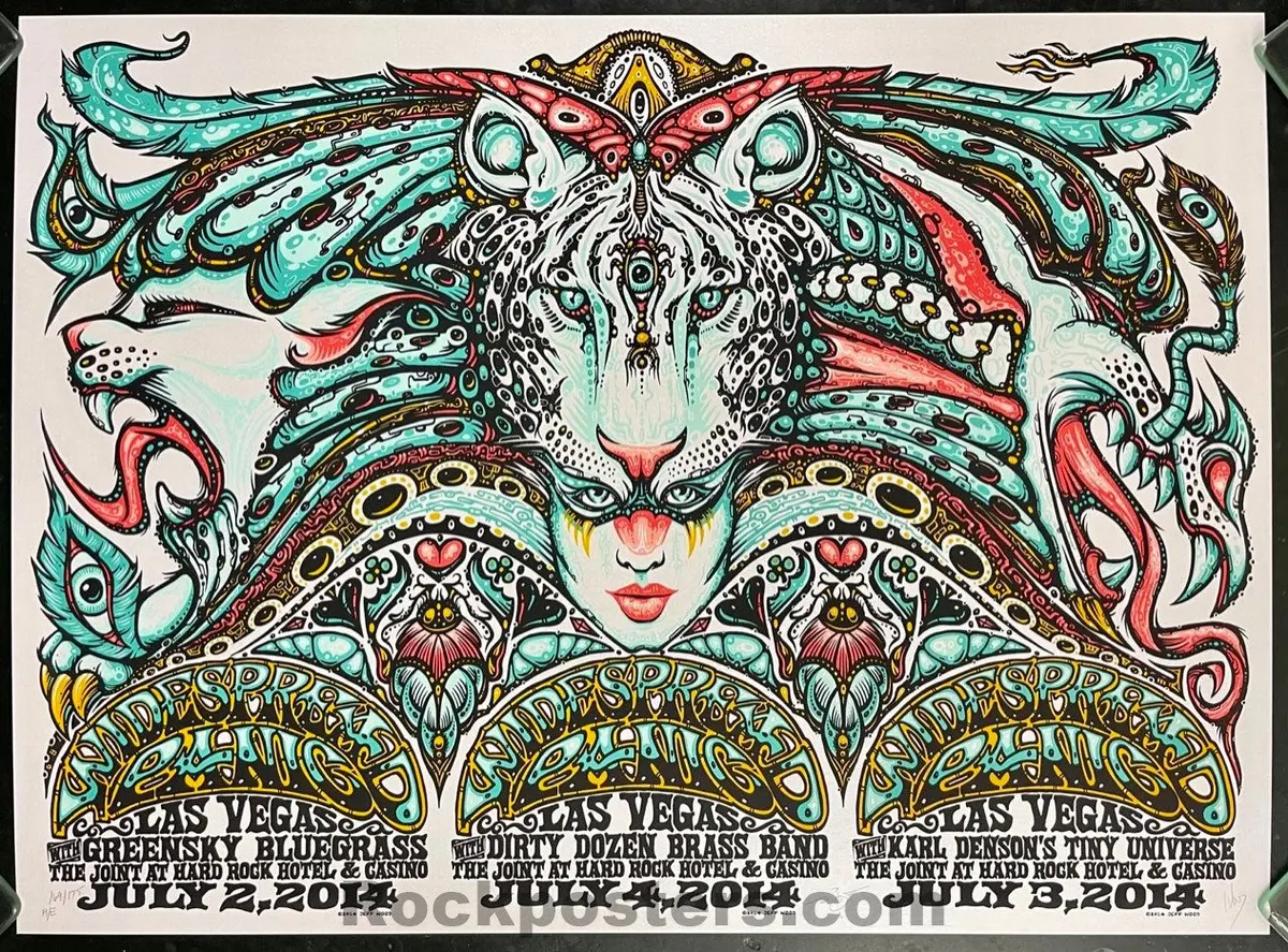 Widespread Panic - Las Vegas '14 - Jeff Wood - Uncut Ice Silver Edition - Mint 1