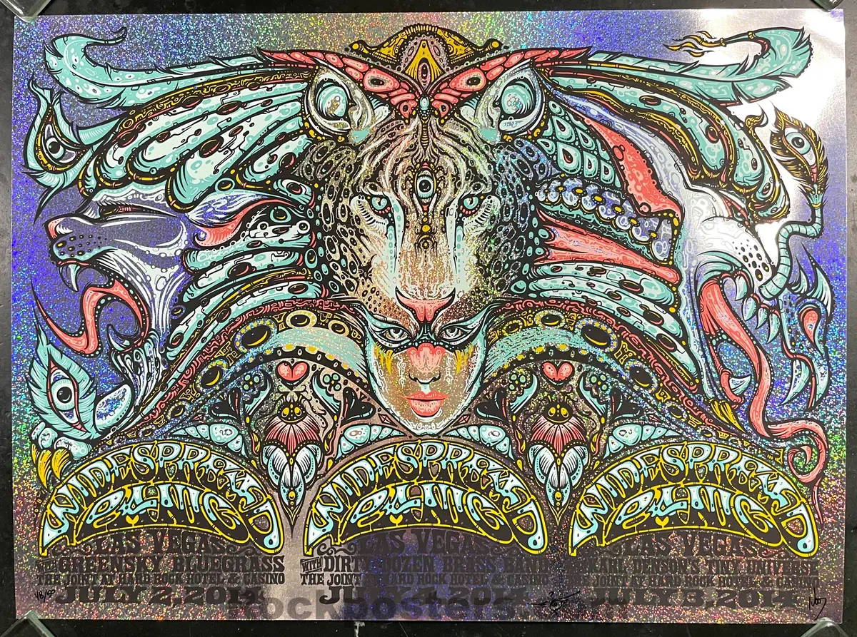 Auction - Widespread Panic - Las Vegas '14 - Jeff Wood - Sparkle Foil Edition - Mint 1