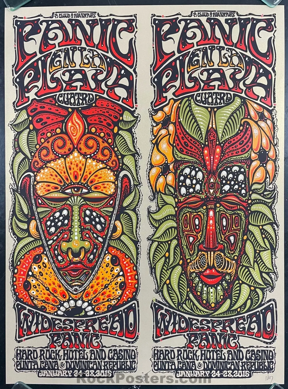 Widespread Panic - Jeff Wood -  Punta Cana Quatro '15 - Uncut Set - Mint 1