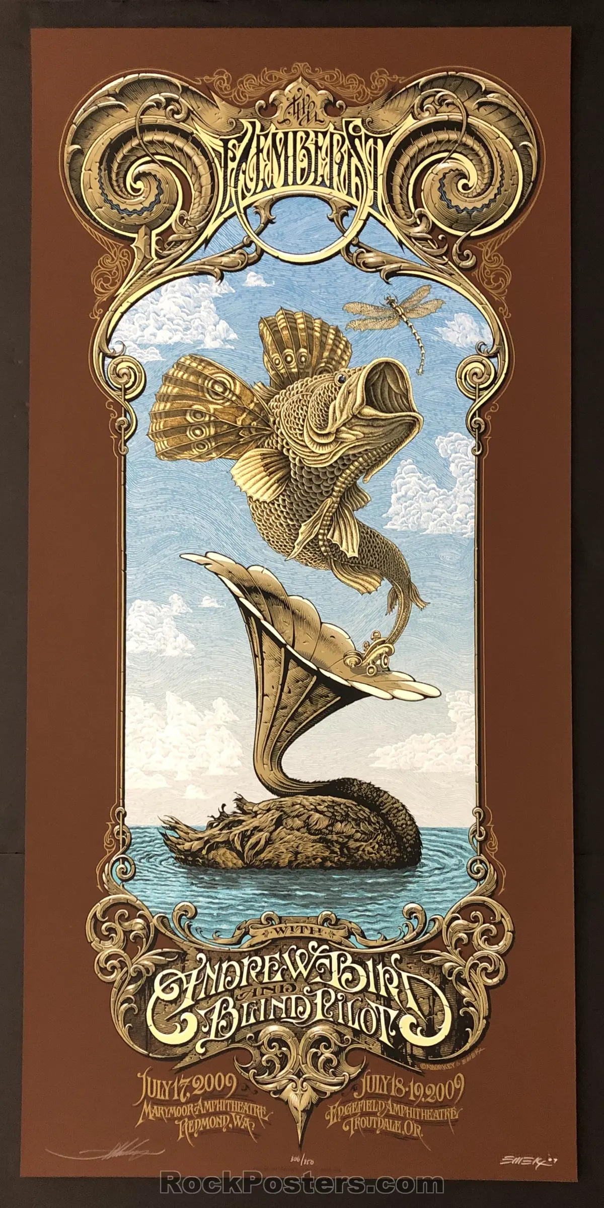 Auction - Emek Aaron Horkey - The Decemberists - Northwest '09 -  Artist Edition Silkscreen - Mint 1