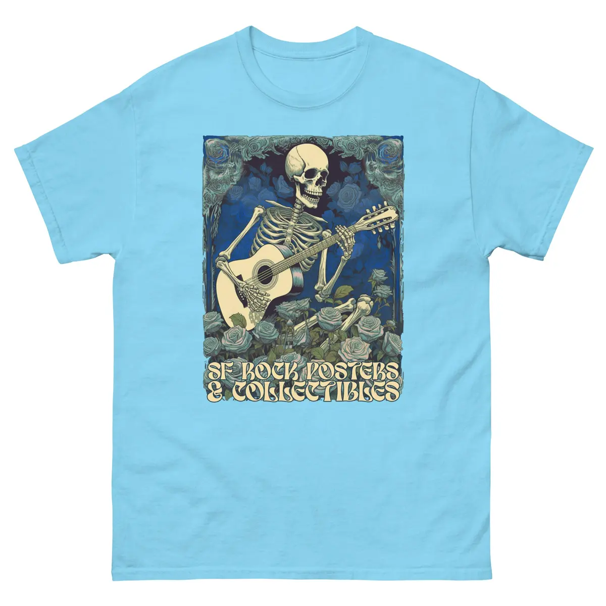 Rockposters.Com - Grateful Poster (Sky Blue Variant) Men's T-Shirt - Sky Blue 1