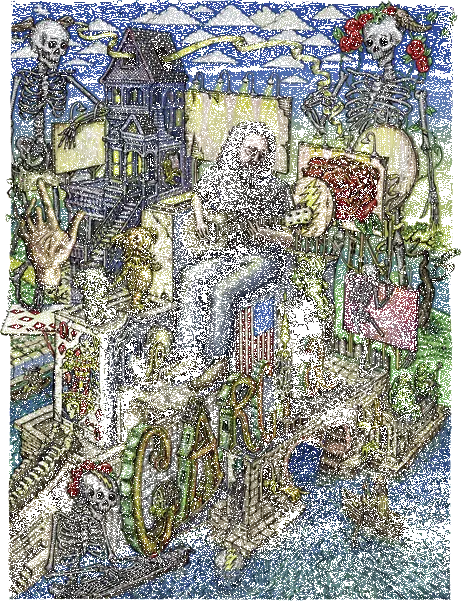 Auction - Jerry Garcia - Ramble On Rose '24 - David Welker - 3D Lenticular Poster - Edition Of 125 - Mint 1